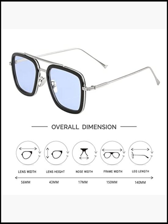 Vintage Square Metal Frame Polarized Sunglasses for Men Women